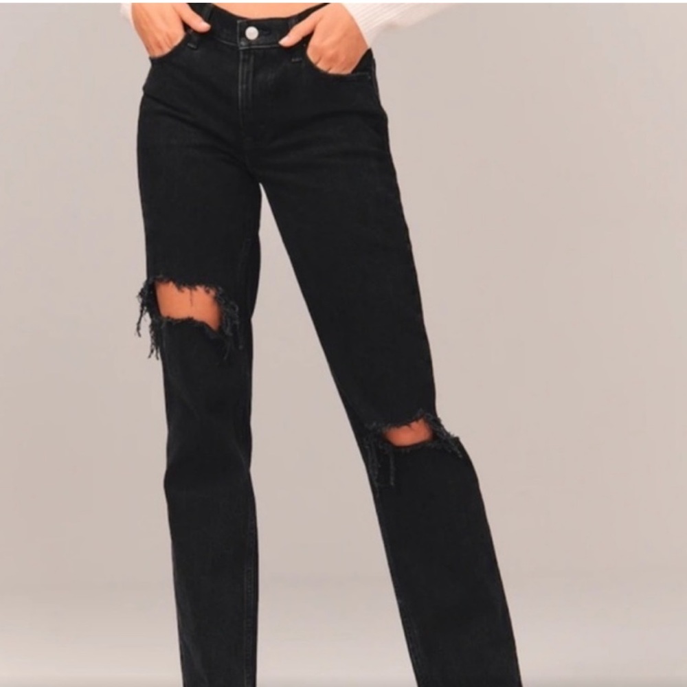 ABERCROMBIE & FITCH Low Rise 90’s Straight Jeans “25 Regular” - Picture 2 of 7